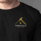 Gold Zuhause Builders Construction Staff Black T-Shirt