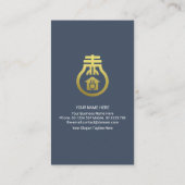 Gold Zuhause Bulb Electrical Lightning Electrician Visitenkarte (Rückseite)