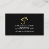 Gold-Zuhause-Bulb für elektrische Ladung Visitenkarte (Rückseite)