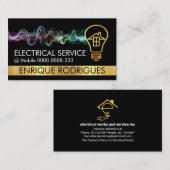 Gold-Zuhause-Bulb für elektrische Ladung Visitenkarte (Vorne/Hinten)