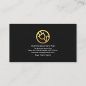 Gold Zuhause Circuit Wiring Electrical Contractor Visitenkarte (Rückseite)