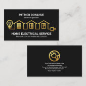 Gold Zuhause Circuit Wiring Electrical Contractor Visitenkarte (Vorne/Hinten)