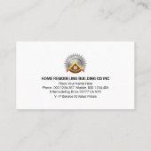 Gold Zuhause Gebäude Crane Visitenkarte (Rückseite)