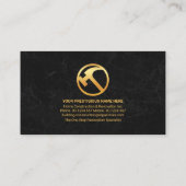 Gold Zuhause Handyman Tools auf Granit Visitenkarte (Rückseite)