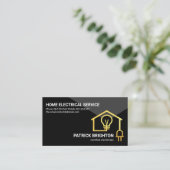 Gold Zuhause Wiring Circuit Electrical Contractor Visitenkarte (Stehend Vorderseite)