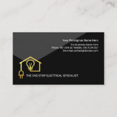 Gold Zuhause Wiring Circuit Electrical Contractor Visitenkarte (Rückseite)