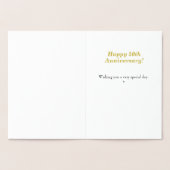 Gold zum 50. Jahrestag der Hochzeit Folienkarte (Innenseite)