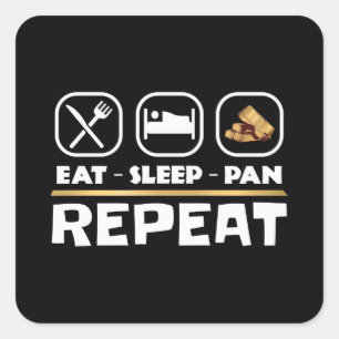 Gold zur Prospektion von East Sleep Pan Wiederholu Quadratischer Aufkleber