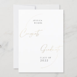 Gold Zwei Fotos Glückwunsch Abschluss Class of 202 Ankündigung