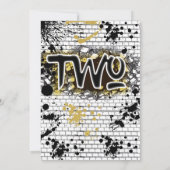 Gold Zwei Legit zwei Quit Hip Hop Einladung (Rückseite)