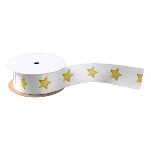 Gold Zwei-Tonnen-Sterne Satinband