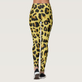 Gold zwei Tonniedliche Cheetah-Drucke Leggings (Rückseite)