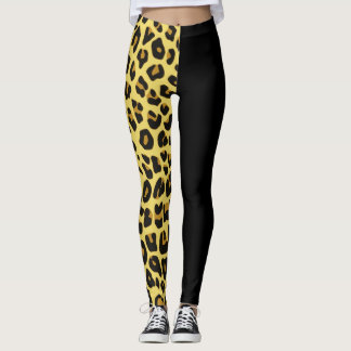 Gold zwei Tonniedliche Cheetah-Drucke Leggings