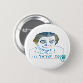 Golda Meir Yearbook Art Button (Vorne & Hinten)