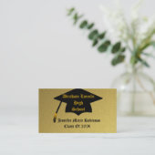 GoldAbschluss-Geschäfts-Karte Telefonnummerkarte (Stehend Vorderseite)