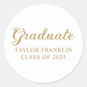 Goldabschluss Runder Aufkleber (Vorderseite)