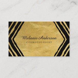 Goldabstrakte Make-upkünstler-Geschäfts-Karten Visitenkarte