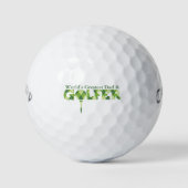 Goldader karierte Geschenkbälle Golfball (Vorderseite)