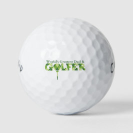 Goldader karierte Geschenkbälle Golfball