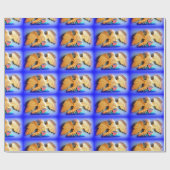 Goldadler auf blauem Packpapier (Flach)