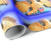 Goldadler auf blauem Packpapier (Rolleneckpunkt)