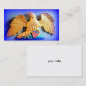 Goldadler auf blauer Visitenkarte (Vorne/Hinten)