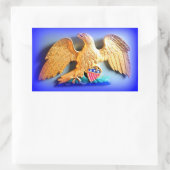 Goldadler auf Bluesticker Rechteckiger Aufkleber (Tasche)