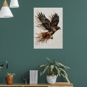 Goldadler-Habicht im Flug Kunstposter Majestätis Poster