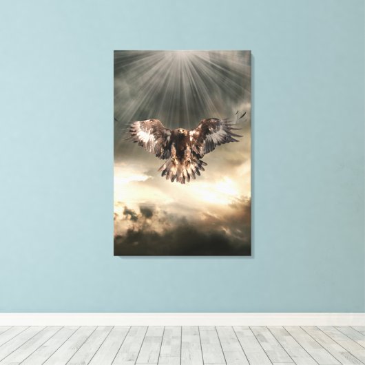 Goldadler Leinwanddruck (Insitu (Holzboden))