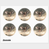 Goldadler Runder Aufkleber (Blatt)