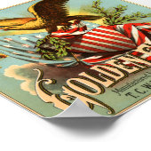 Goldadler Tabak 1900 Poster (Ecke)