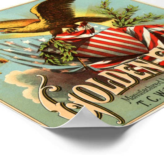 Goldadler Tabak 1900 Poster (Ecke)