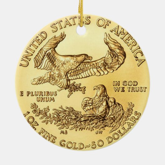 Goldadlermünze Keramikornament (Hinten)