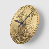 Goldadlermünze Runde Wanduhr (Winkel)