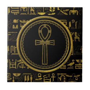 Goldägypter Ankh Quersymbol Fliese
