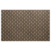 Goldägyptischer Ankh auf Dunkelbraun Stoff (Fat Quarter (45,7 x 55,9 cm))