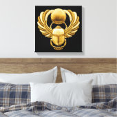 Goldägyptischer Scarab Leinwanddruck (Insitu (Schlafzimmer))