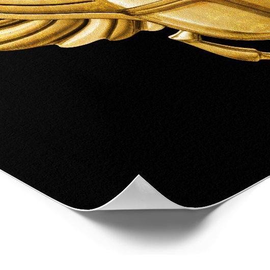 Goldägyptischer Scarab Poster (Ecke)