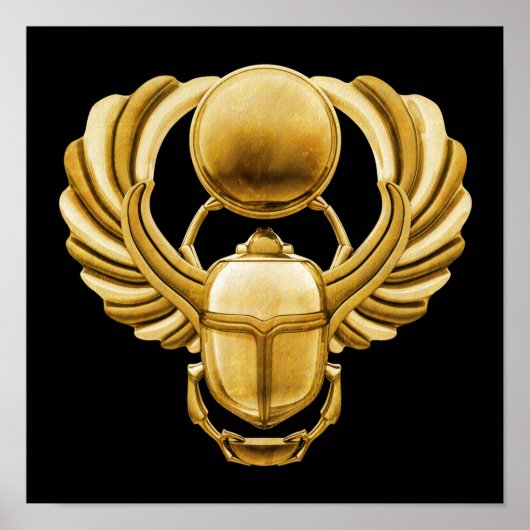 Goldägyptischer Scarab Poster (Vorne)