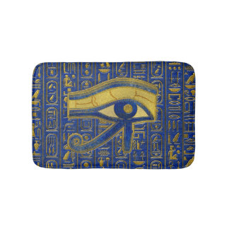 Goldägyptisches Auge von Horus - Wadjet Badematte