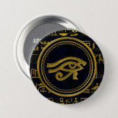 Goldägyptisches Auge von Horus - Wadjet Button (Vorne & Hinten)