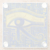 Goldägyptisches Auge von Horus - Wadjet Glasuntersetzer (Rückseite)