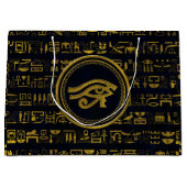 Goldägyptisches Auge von Horus - Wadjet Große Geschenktüte (Vorderseite)