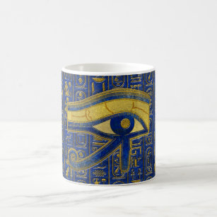 Goldägyptisches Auge von Horus - Wadjet Kaffeetasse