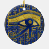 Goldägyptisches Auge von Horus - Wadjet Keramikornament (Hinten)