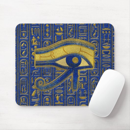 Goldägyptisches Auge von Horus - Wadjet Mousepad (Mit Mouse)