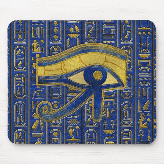 Goldägyptisches Auge von Horus - Wadjet Mousepad (Vorne)