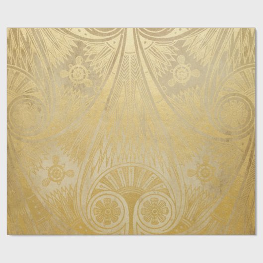 Goldägyptisches Rolle-Entwurfs-Geschenk-Packpapier Geschenkpapier (Flach)