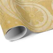 Goldägyptisches Rolle-Entwurfs-Geschenk-Packpapier Geschenkpapier (Rolleneckpunkt)