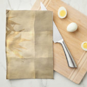 Goldahorn verlassend Pergamentpapier sieht elegant Geschirrtuch (Viertel Falte)